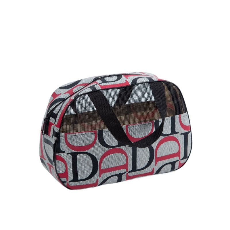 Large Capacity Letter Print Toiletry Bag with Handy Handle