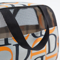 Large Capacity Letter Print Toiletry Bag with Handy Handle