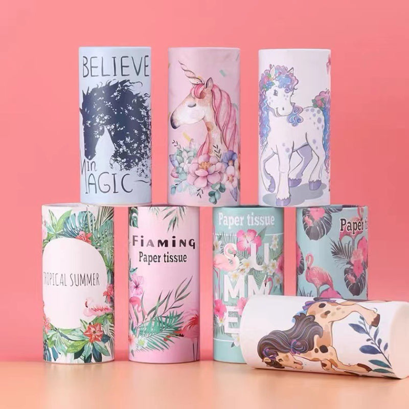 Car Mounted Tissue Dispensers with Special Cylindrical Box Packaging