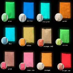 12 Color Glow In The Dark Pigment for Resin Dye Epoxy Paint Slime Nails