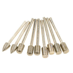 20pcs Diamond Grinding Heads Mini Bit for Rotary Drill Tool Burrs Grinding