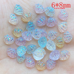 20pcs Mini Shell Flat Back Resin Cabochons DIY Jewelry Craft