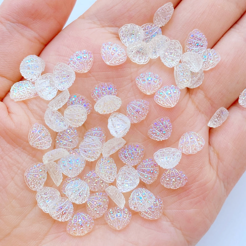 20pcs Mini Shell Flat Back Resin Cabochons DIY Jewelry Craft