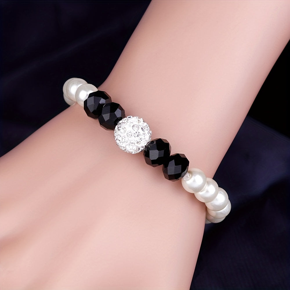 4pcs Earrings Bracelet Necklace Jewelry Set Dainty Accessories Noble Party Decor