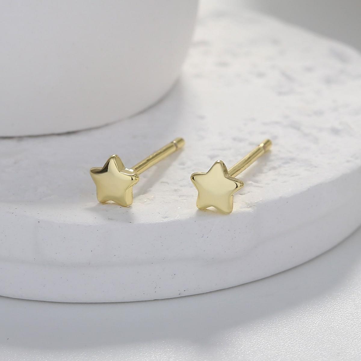 Mini Star Stud Earrings for Girls Kids