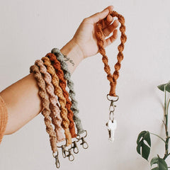 Hand Woven Cotton Rope Keychain Bracelet for Girls Wristband