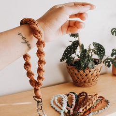 Hand Woven Cotton Rope Keychain Bracelet for Girls Wristband