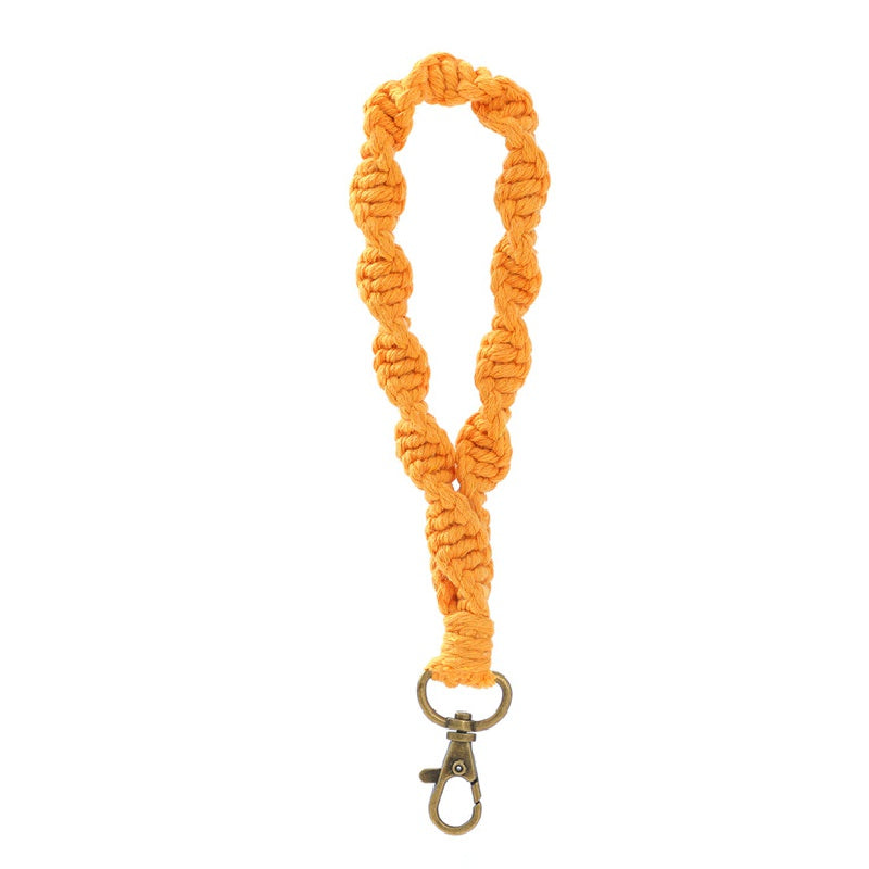 Hand Woven Cotton Rope Keychain Bracelet for Girls Wristband