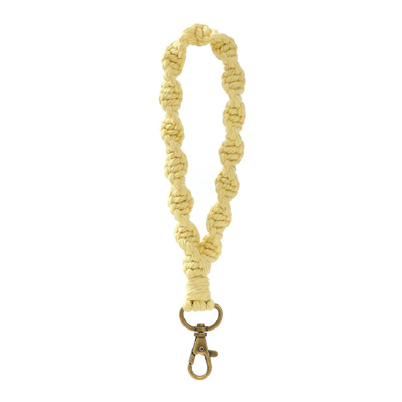 Hand Woven Cotton Rope Keychain Bracelet for Girls Wristband