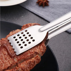 Stainless Steel BBQ Food Tong Anti Heat Bread Clip for Outdoor Camping