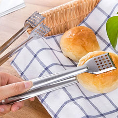 Stainless Steel BBQ Food Tong Anti Heat Bread Clip for Outdoor Camping