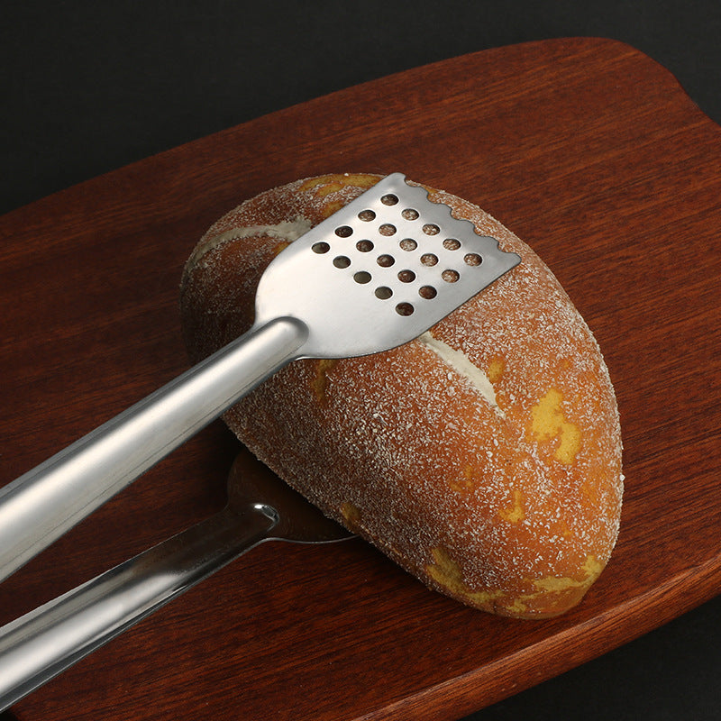 Stainless Steel BBQ Food Tong Anti Heat Bread Clip for Outdoor Camping