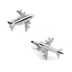 Fighter Aircraft Pattern Metal Cufflinks Suit Decoration