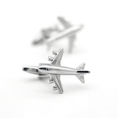 Fighter Aircraft Pattern Metal Cufflinks Suit Decoration