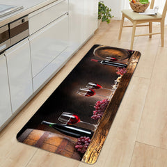 Red Wine Bucket Floor Mat Absorbent Non Slip Stain Resistant