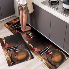 Red Wine Bucket Floor Mat Absorbent Non Slip Stain Resistant