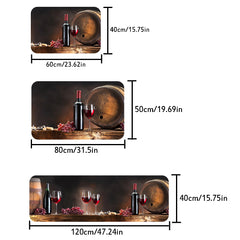 Red Wine Bucket Floor Mat Absorbent Non Slip Stain Resistant