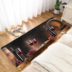 Red Wine Bucket Floor Mat Absorbent Non Slip Stain Resistant