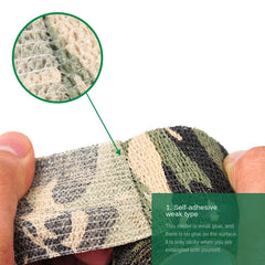 Camouflage Tape Self Adhesive Non Woven Fabric For Cycling