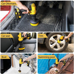 Drill Brush Attachment Wash Cleaning Brushes Tool Kit