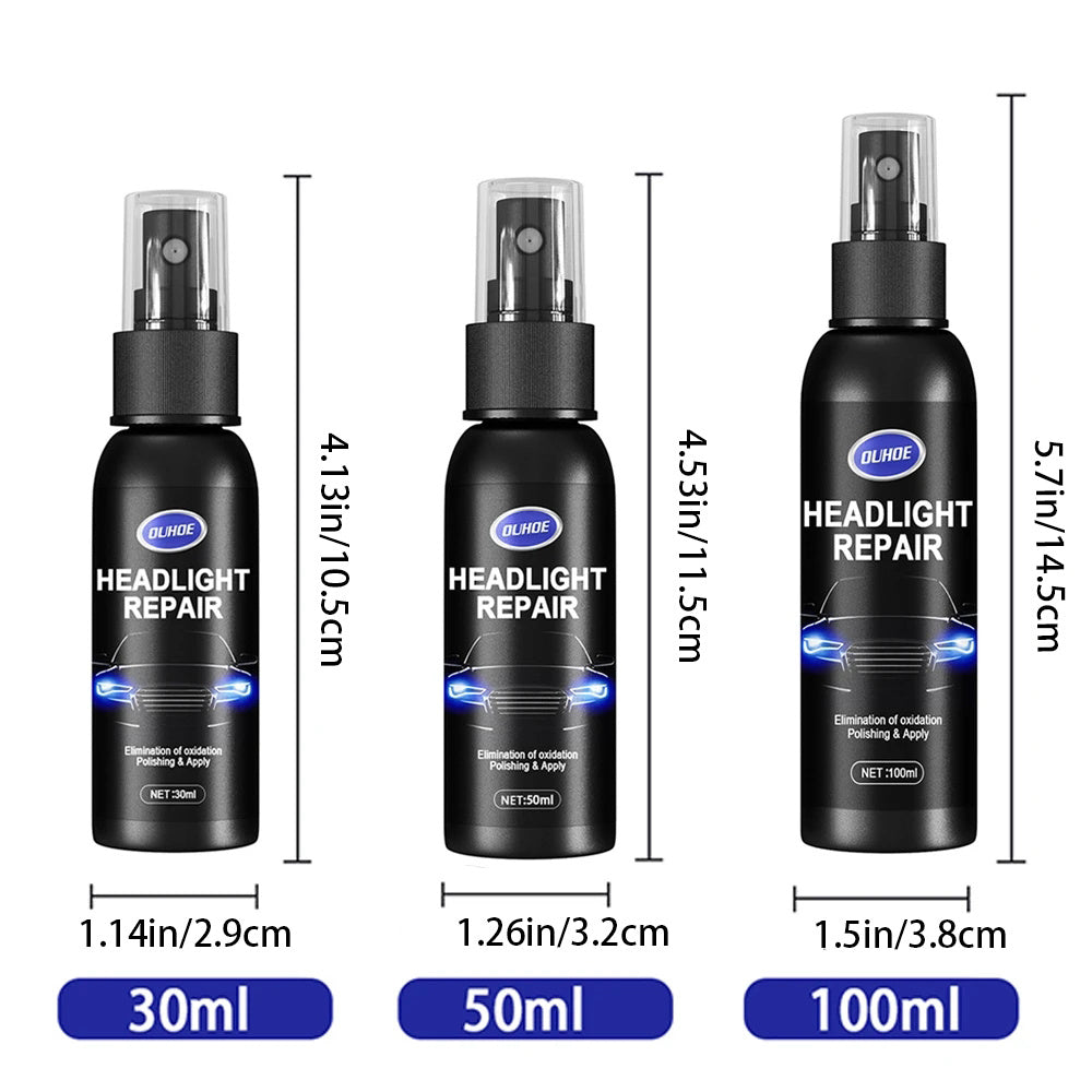 Car Headlight Polishing Agent Scratch Remover Repair Fluid Kit