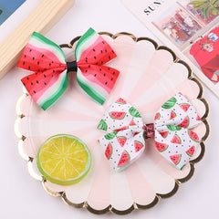 Watermelon Print Bow Hair Clip Hair Accessories Baby Girls