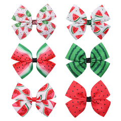 Watermelon Print Bow Hair Clip Hair Accessories Baby Girls