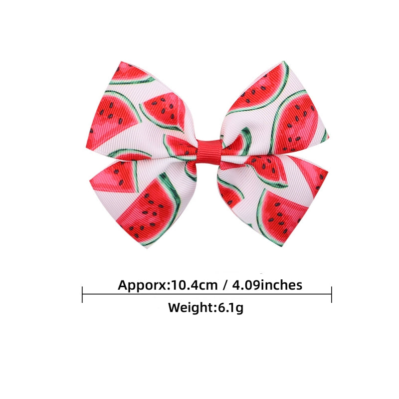 Watermelon Print Bow Hair Clip Hair Accessories Baby Girls