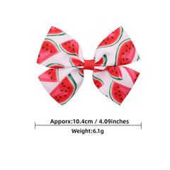 Watermelon Print Bow Hair Clip Hair Accessories Baby Girls