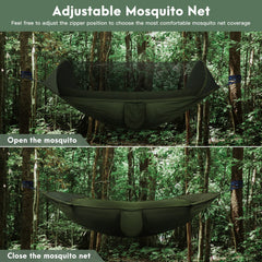Double Camping Hammock With Mosquito Net Ultralight Nylon Parachute Hammocks