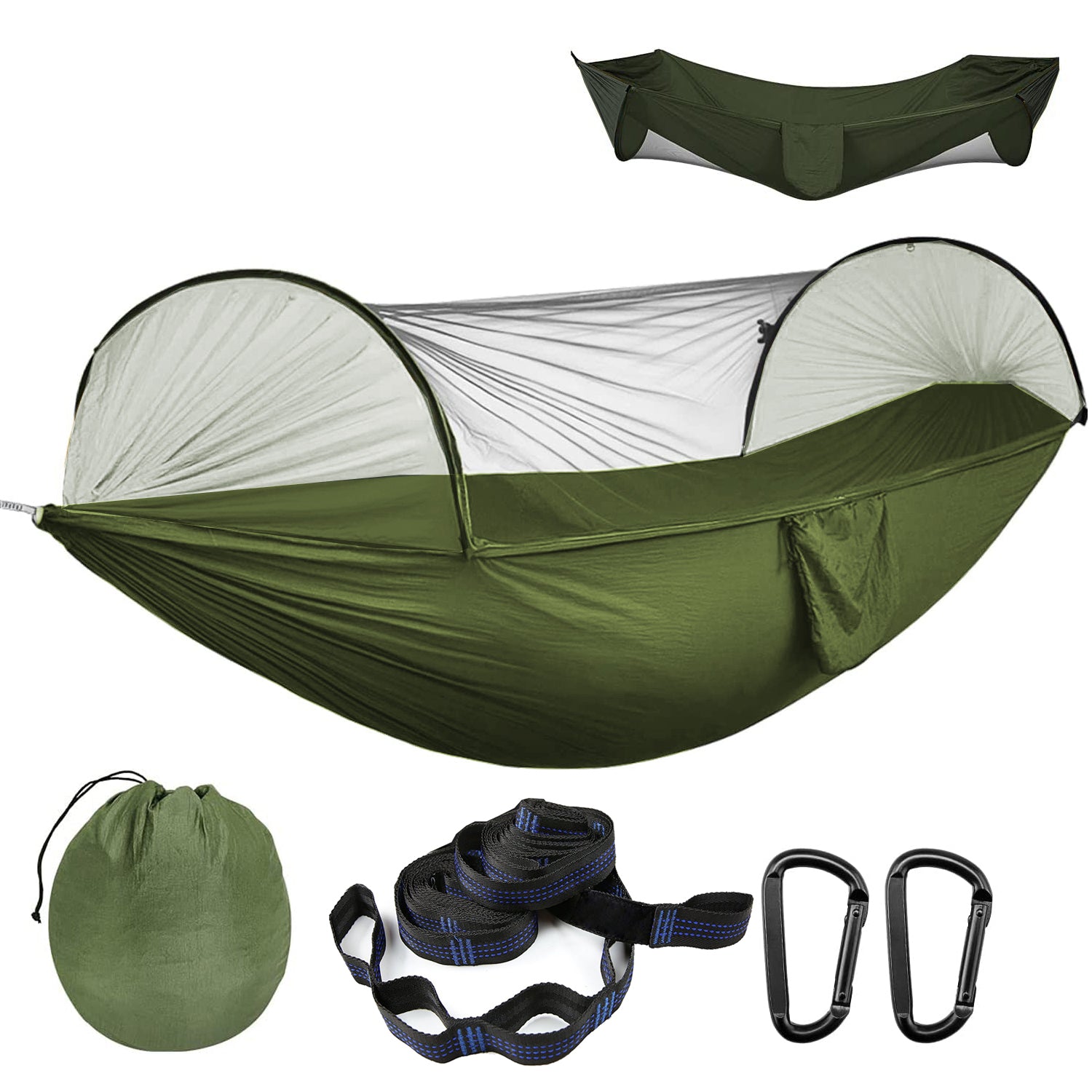 Double Camping Hammock With Mosquito Net Ultralight Nylon Parachute Hammocks