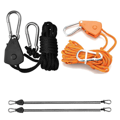 Metal Pulley with Ratchet Hook and Lanyard for Safe Suspension