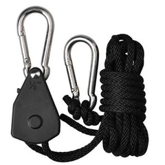 Metal Pulley with Ratchet Hook and Lanyard for Safe Suspension