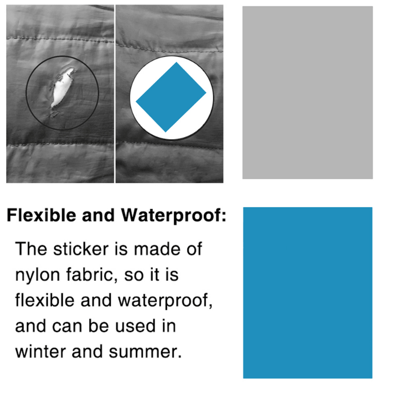 5pcs Nylon Patch Self-Adhesive Repair Kit for Dinghy Rubber Backpack Tent