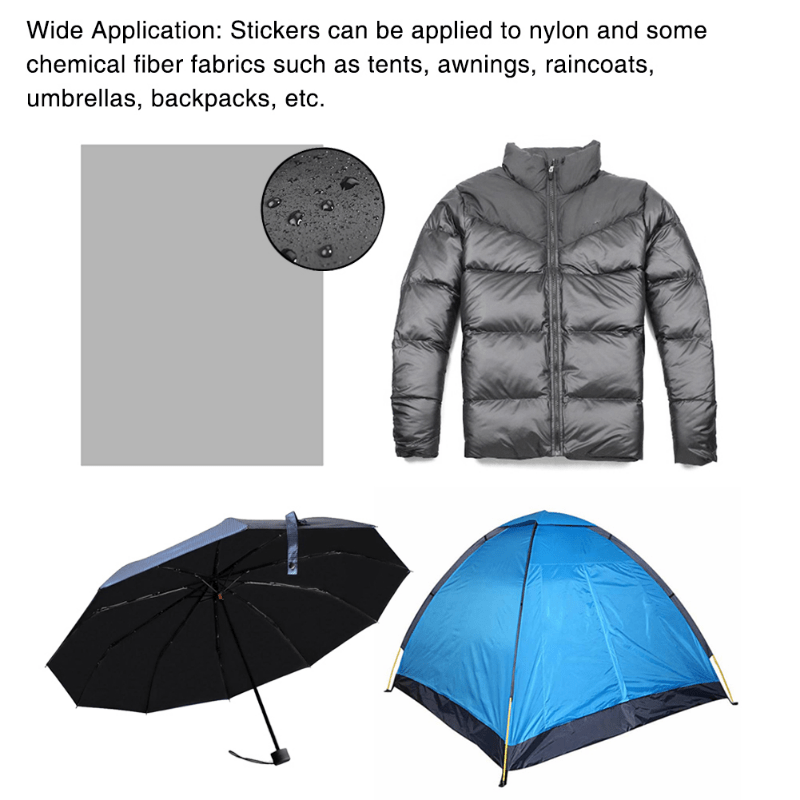 5pcs Nylon Patch Self-Adhesive Repair Kit for Dinghy Rubber Backpack Tent