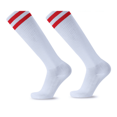 Outdoor Striped Mid Calf Socks for Training
