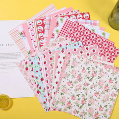 20 Sheets Pink Material Papers Retro Journal Ballet Decoration DIY Tools Student