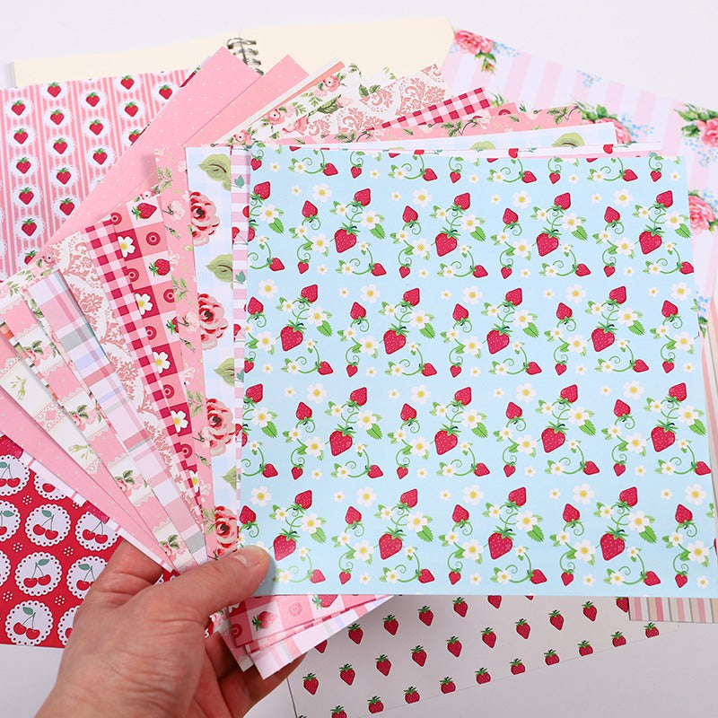 20 Sheets Pink Material Papers Retro Journal Ballet Decoration DIY Tools Student