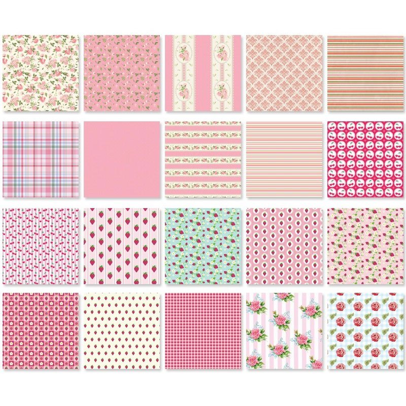 20 Sheets Pink Material Papers Retro Journal Ballet Decoration DIY Tools Student