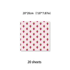 20 Sheets Pink Material Papers Retro Journal Ballet Decoration DIY Tools Student