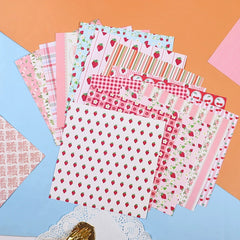 20 Sheets Pink Material Papers Retro Journal Ballet Decoration DIY Tools Student
