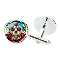 Skull Alloy Cufflinks For Men Shirt Cufflinks Halloween Gift