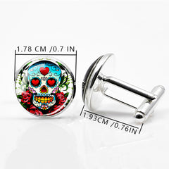 Skull Alloy Cufflinks For Men Shirt Cufflinks Halloween Gift