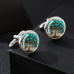 Tree Of Life Alloy Cufflinks For Men Shirt Cufflinks Gift