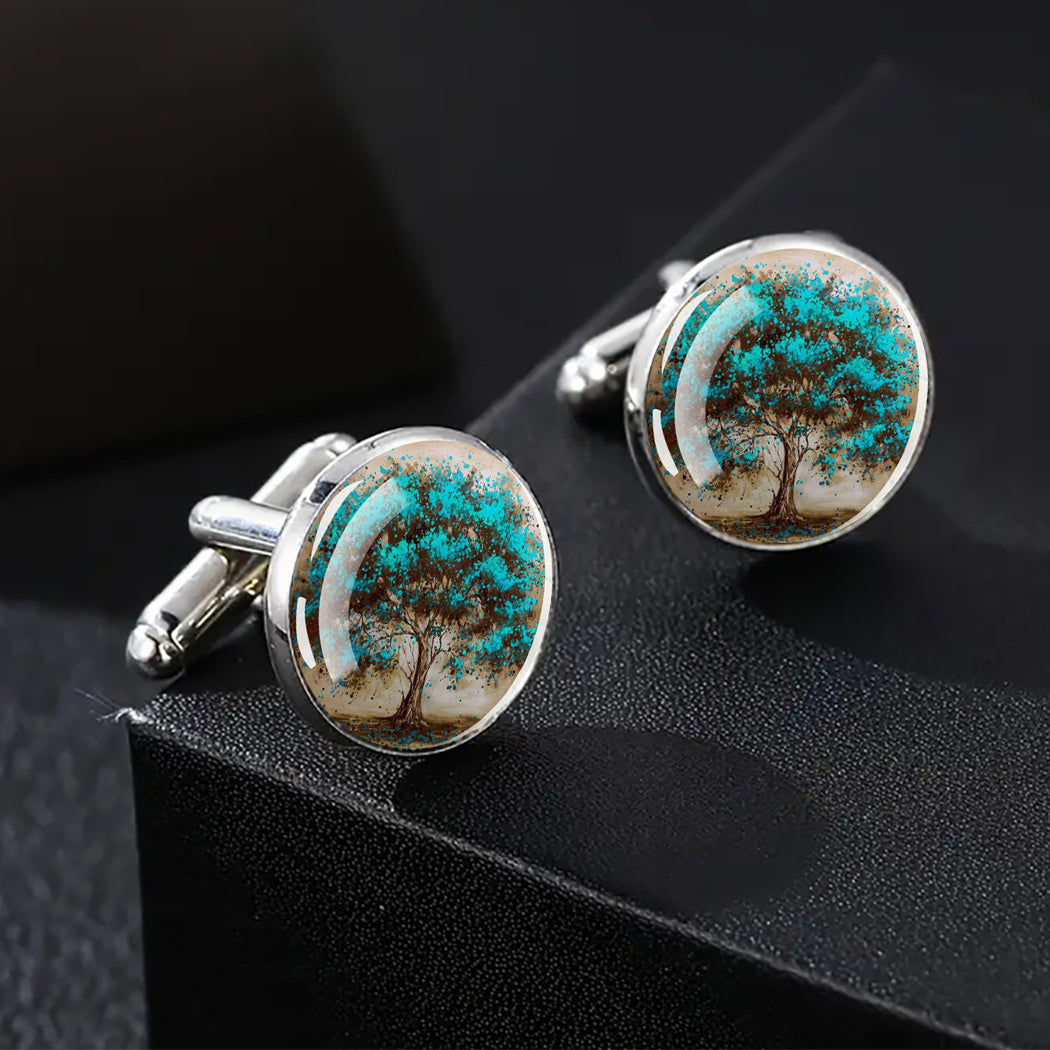 Tree Of Life Alloy Cufflinks For Men Shirt Cufflinks Gift