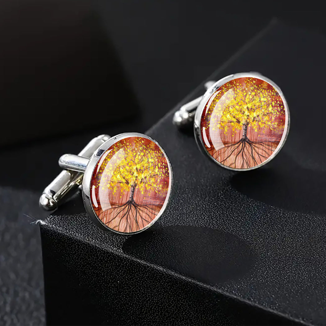 Tree Of Life Alloy Cufflinks For Men Shirt Cufflinks Gift