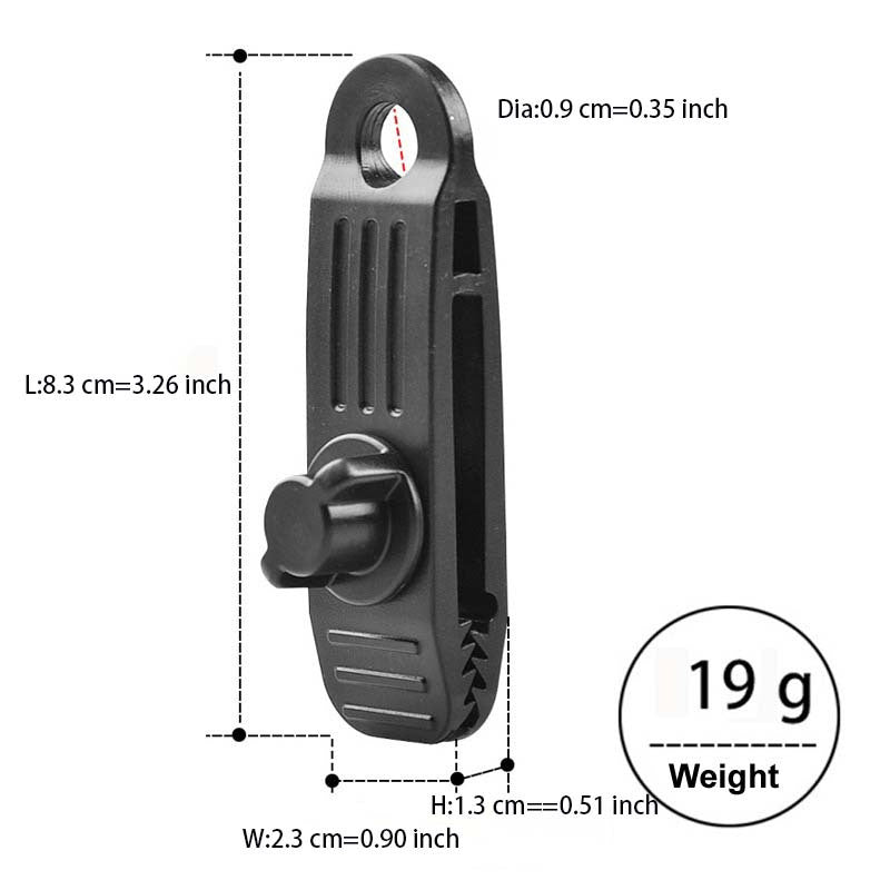 Windproof Tent Tarp Clips - Secure Tarp Snaps for Camping