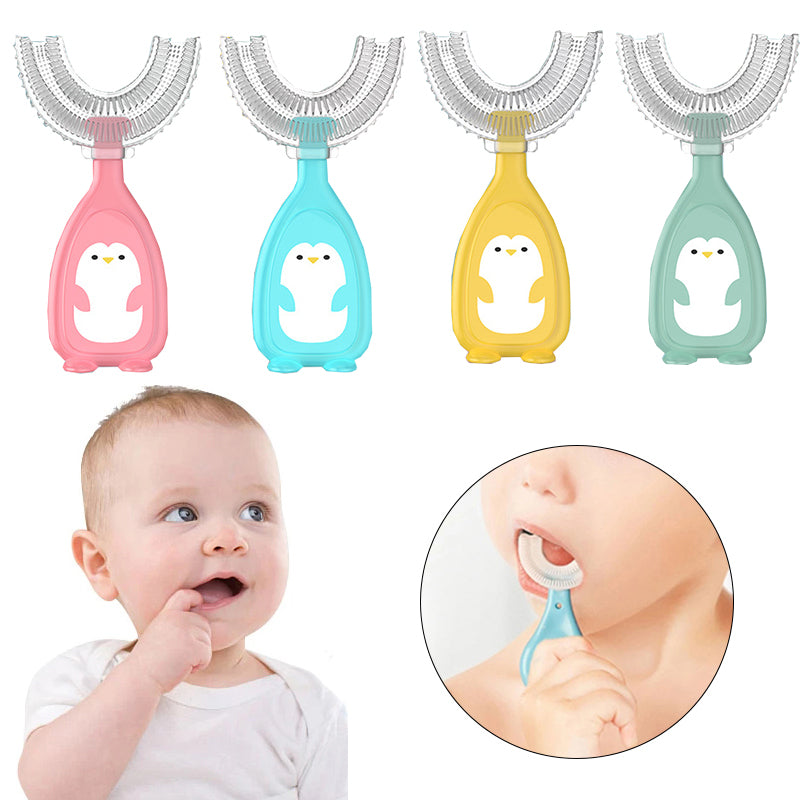 Kids U-shaped Silicone Toothbrush Soft Oral Care