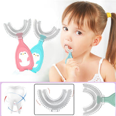 Kids U-shaped Silicone Toothbrush Soft Oral Care