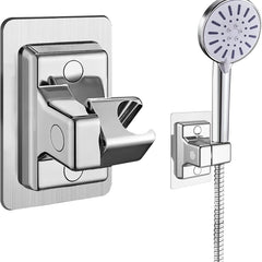 Shower Head Holder Universal Handheld Showerhead Bracket Adhesive Wall Mount